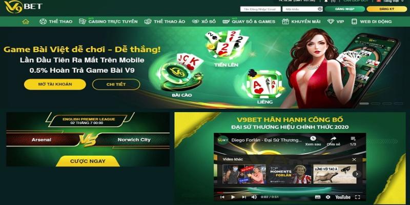 Sơ lược qua về nhà cái v9bet cho cược thủ